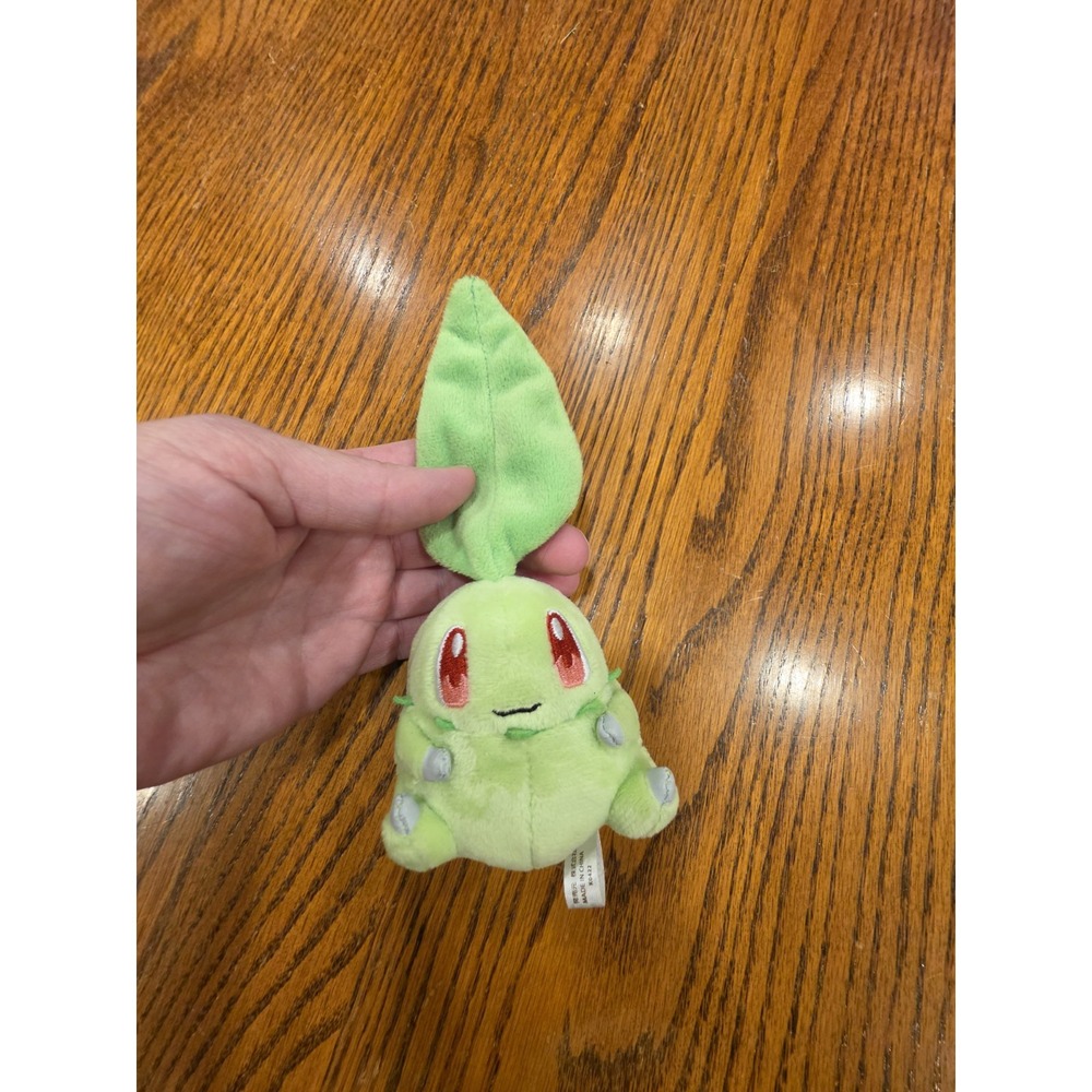 Pokémon Center Chikorita Sitting Cutie Plush Fit Stuffed Doll Pocket Monster 6"